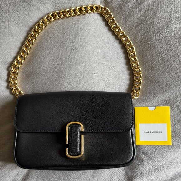 Marc Jacobs The J Marc Shoulder Bag - Black Leather - Picture 1 of 9